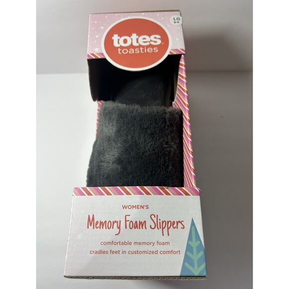 Totes Toasties Memory Foam Slippers Women’s Gray Size 8-9 - Picture 1 of 4